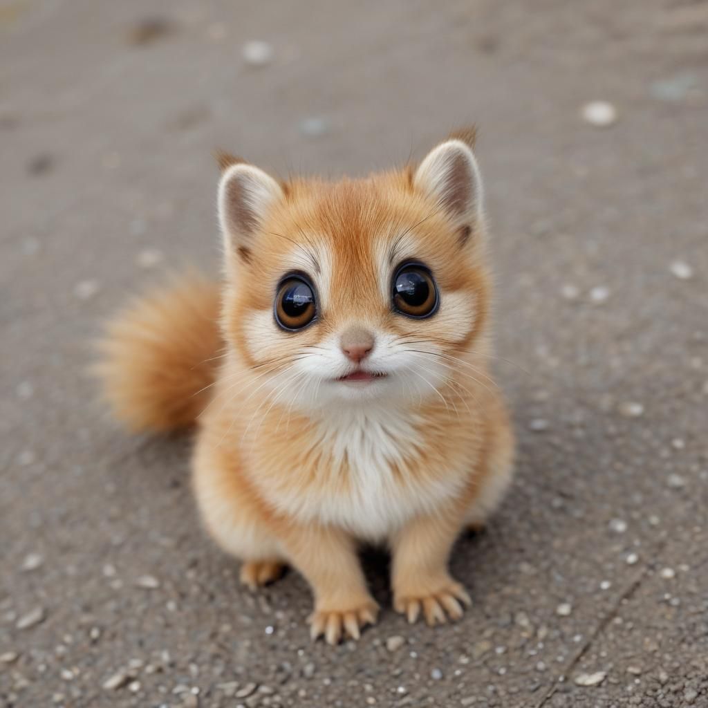 Adorable Fluffy Squirrel with Big Happy Eyes