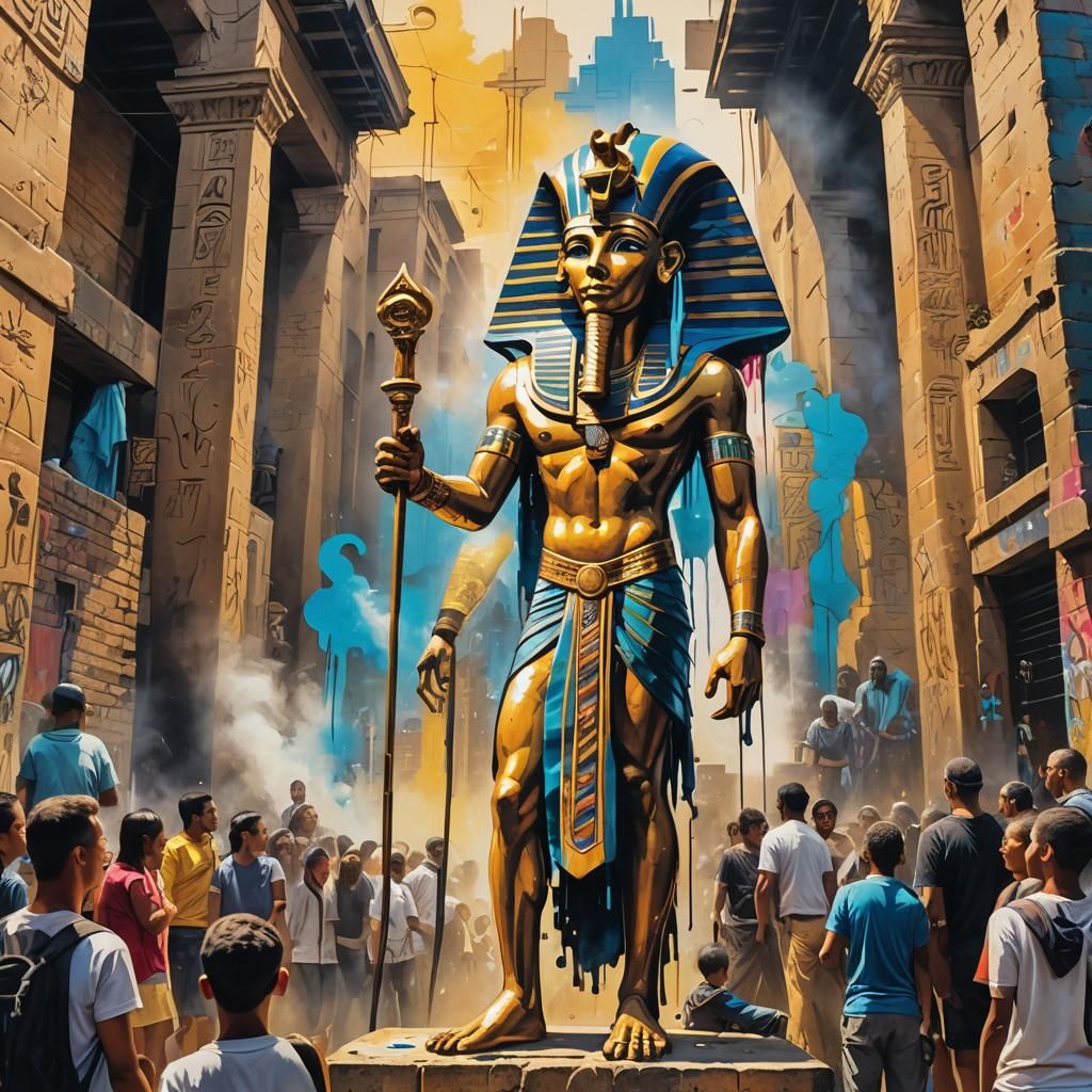 Ra Among Parishioners: Vibrant Street Art