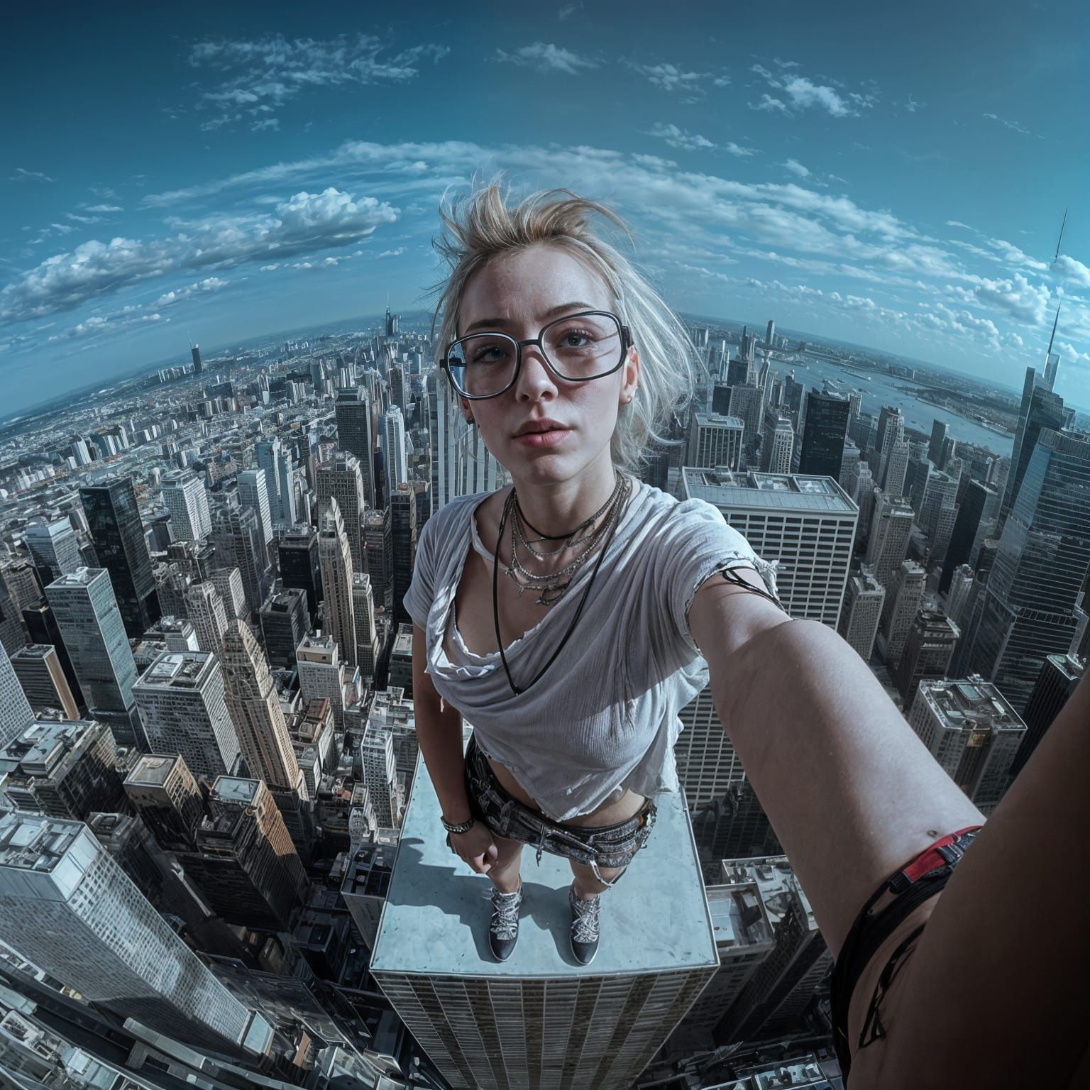 Selfie on a skyscraper