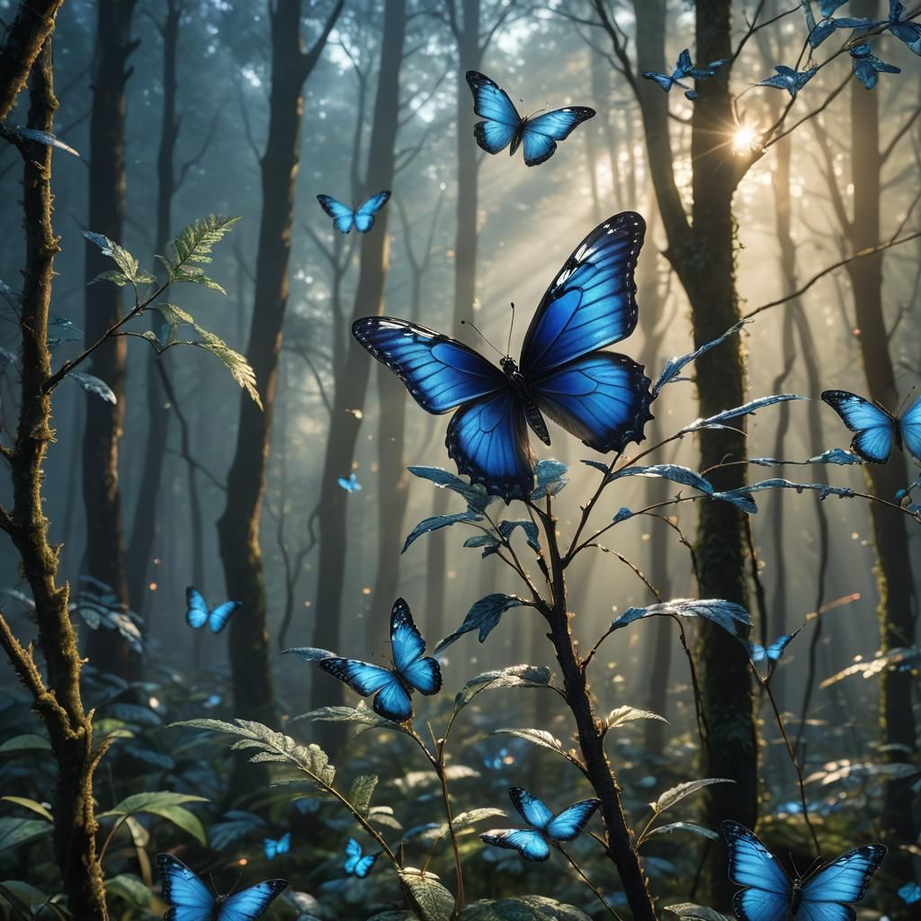 Ein hyperrealistisches digitales Kunstwerk eines Schmetterli...