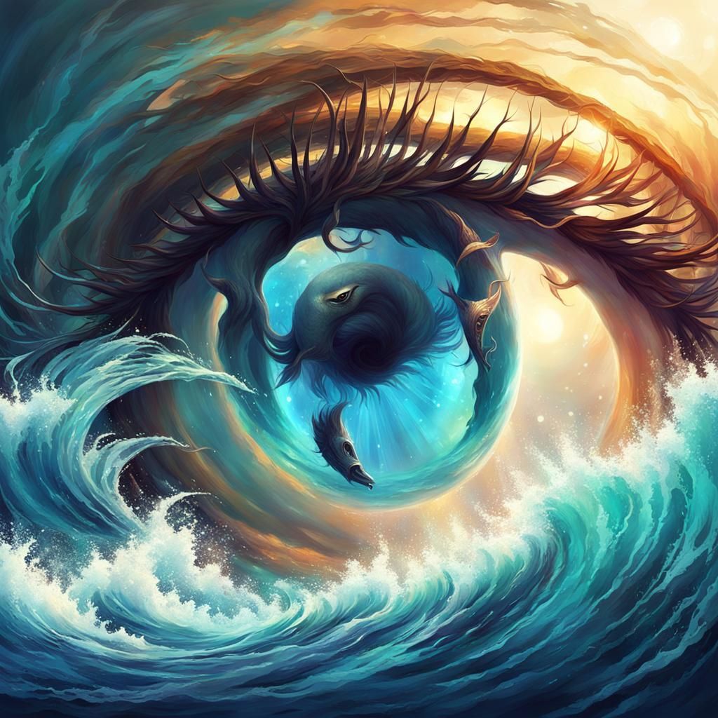 Dreamy Ocean Eyes with Dynamic Lighting