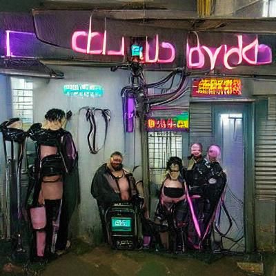 Cyberpunk BDSM Club Interior