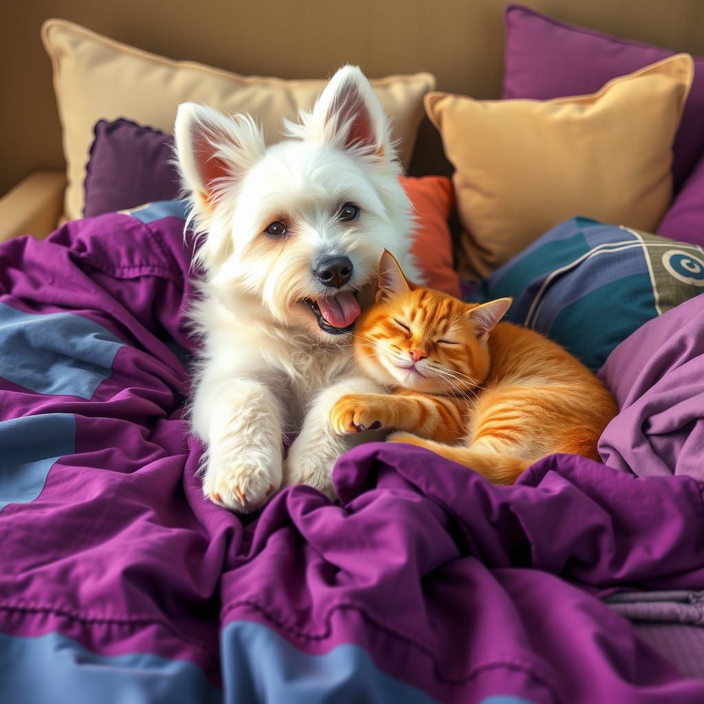 Intimate Moment of Inter Species Friendship