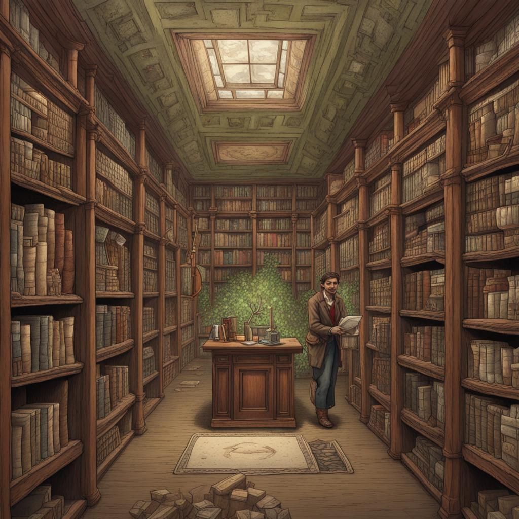 AI Image of a Were-Librarian