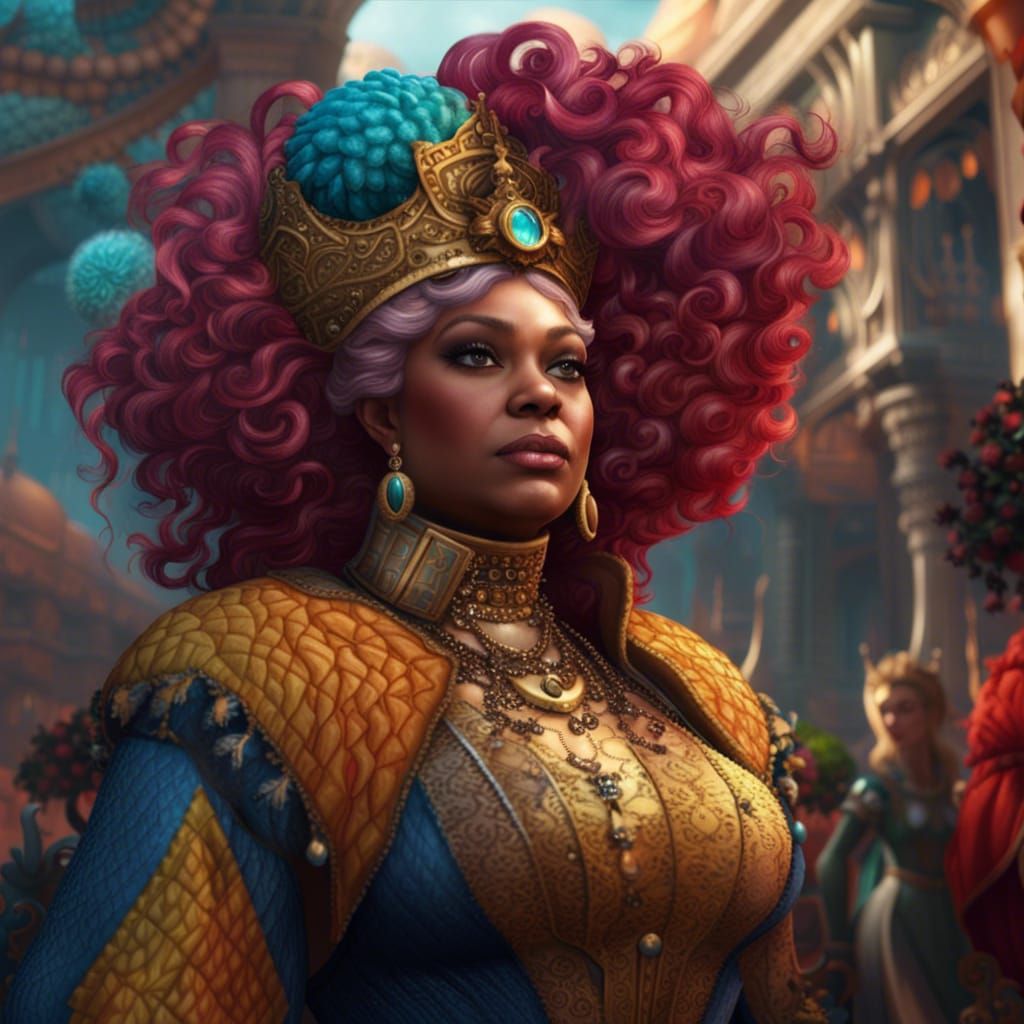 The Fat Planet Queen: Detailed Matte Painting