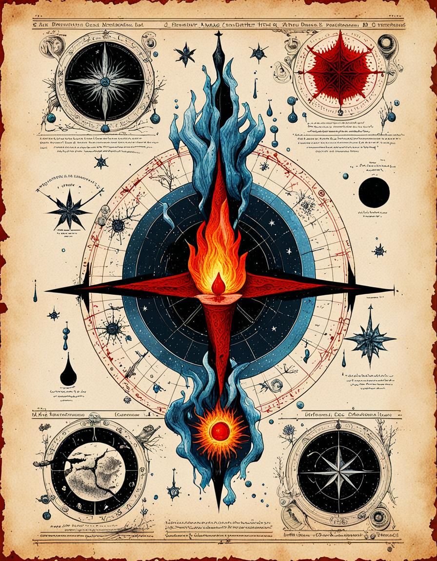 Ancient Forbidden Magic Scroll with Symbols