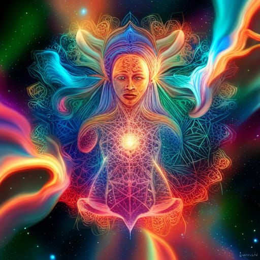 Holographic Cosmic Dreamscape by Amaringo, 8K