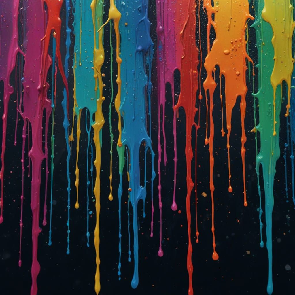Vibrant Splash Art: Drips of Reverberation