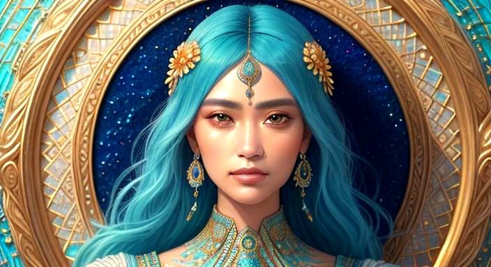 Seashell Mosaic: A Zentangle Portrait