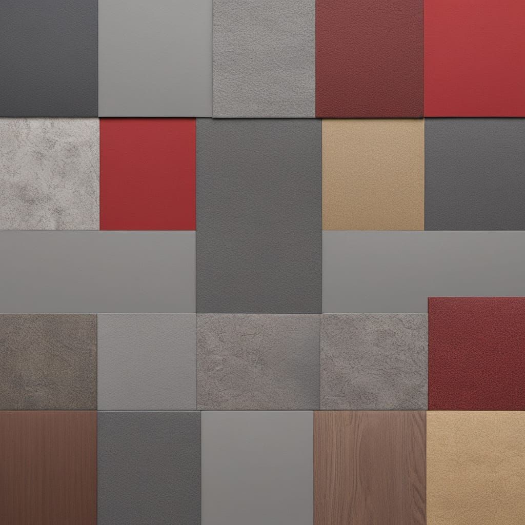 Surreal Ultraminimalist Damask in Red and Gray