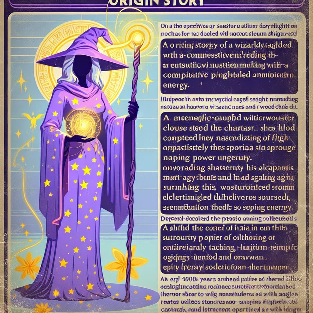 Wizard Origin Story with Portal, Retro TV Sitcom Style