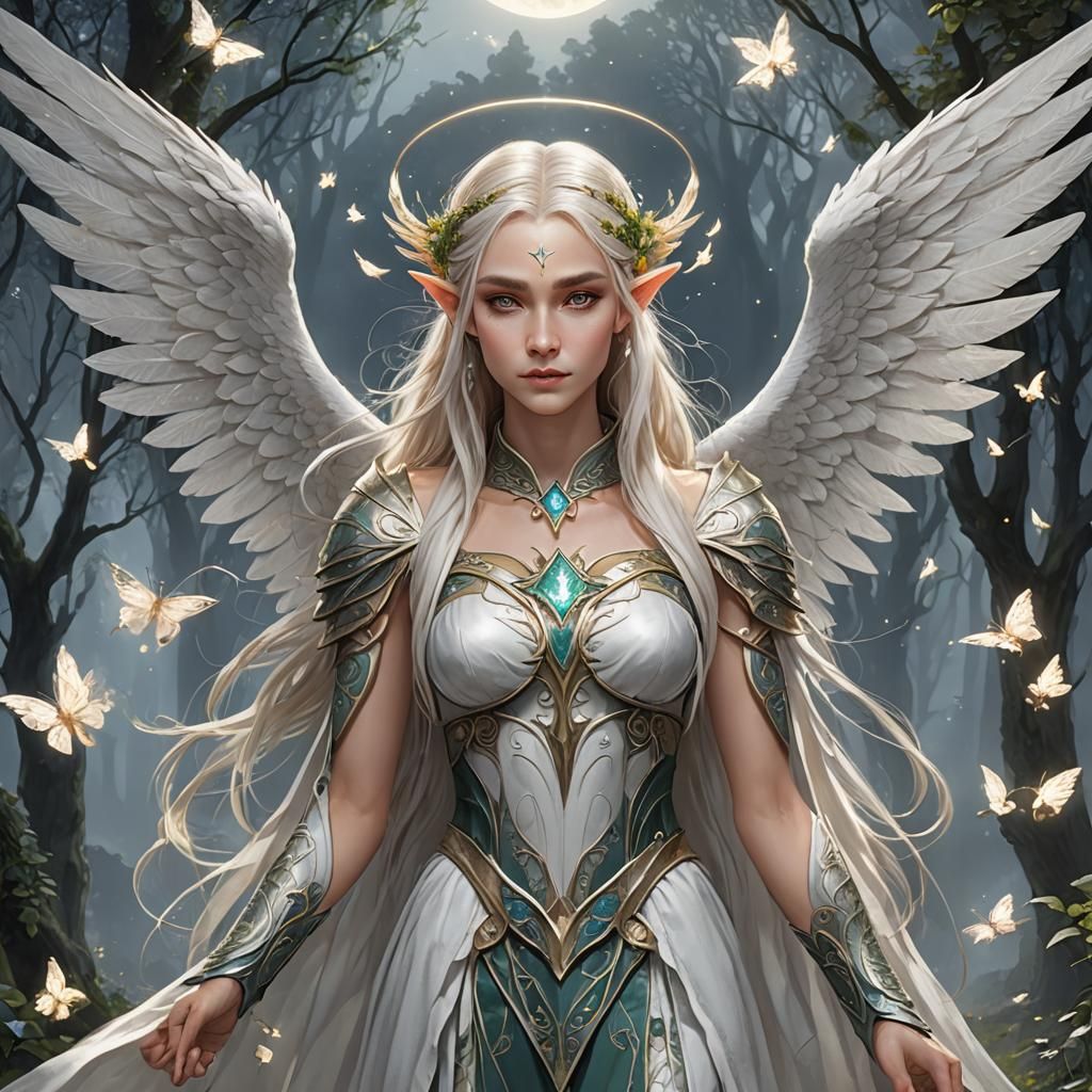 Ethereal Elven Luna Angel AI Art