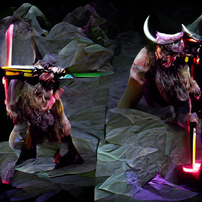 Minotaur Hexblade Warlock with Axe in 8K