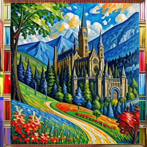 Lord of the Rings: Neo-Impressionist Mosaic Patchwork