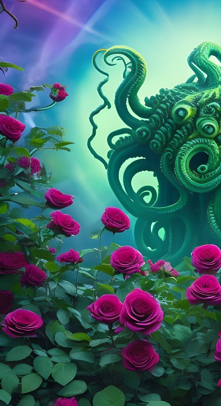 Cthulhu's Eldritch Garden of Roses