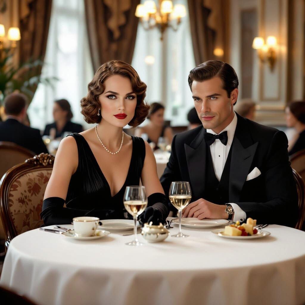 Keira Knightley as 1930s Femme Fatale, Art Deco Style