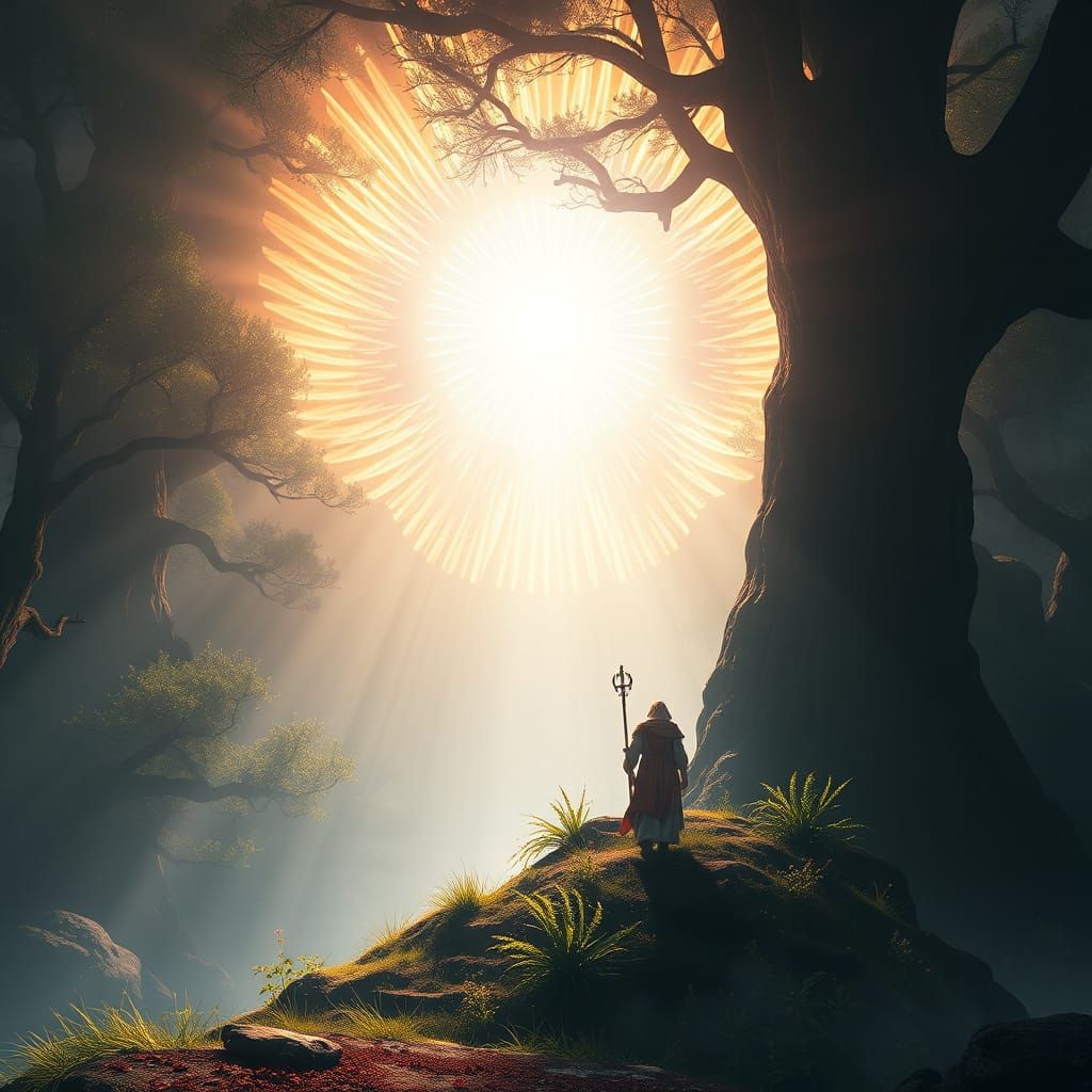 Heroic Jesus Ascends with Divine Aura