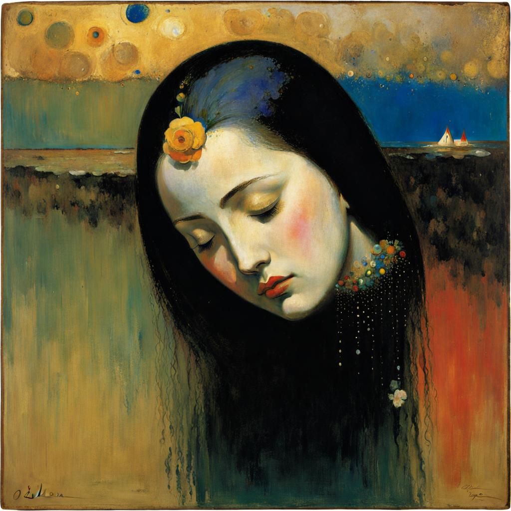 "With closed eyes"