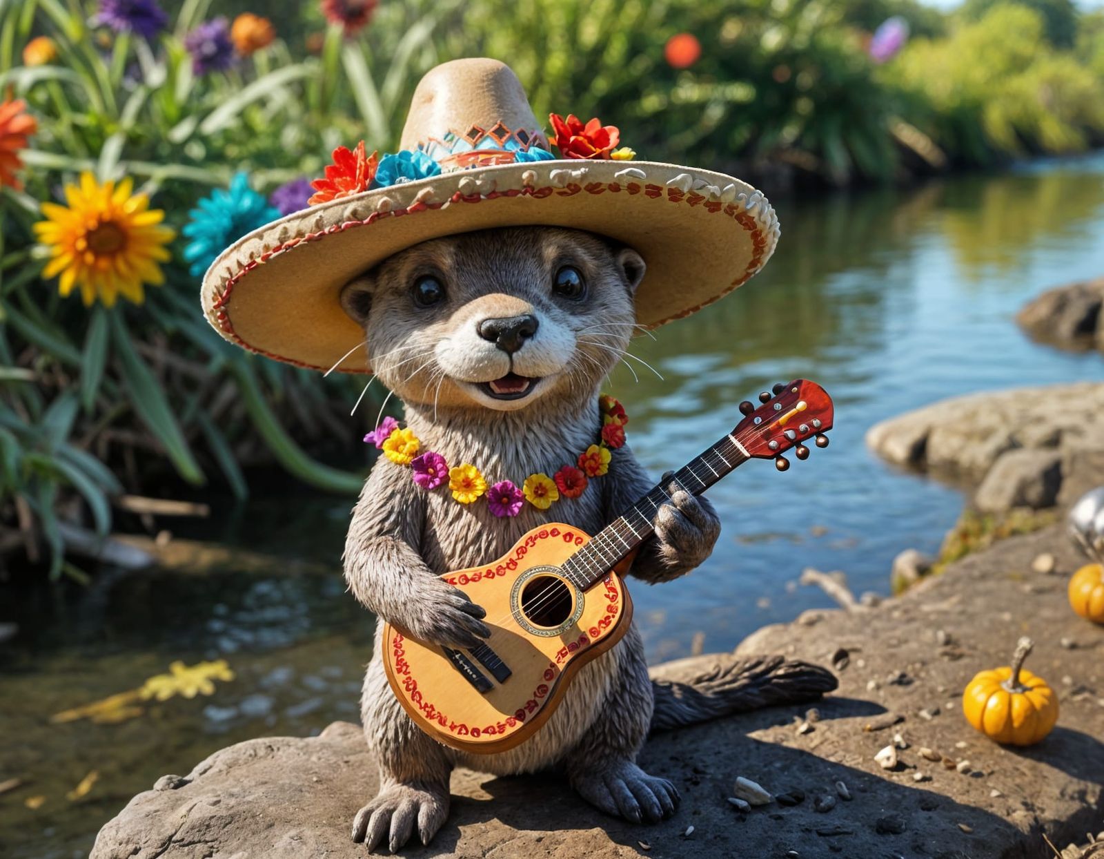 Claymation Otter Day of the Dead Party