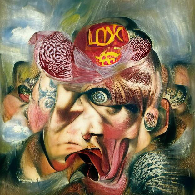 Overwhelmed Mind in Expressionist Portrait