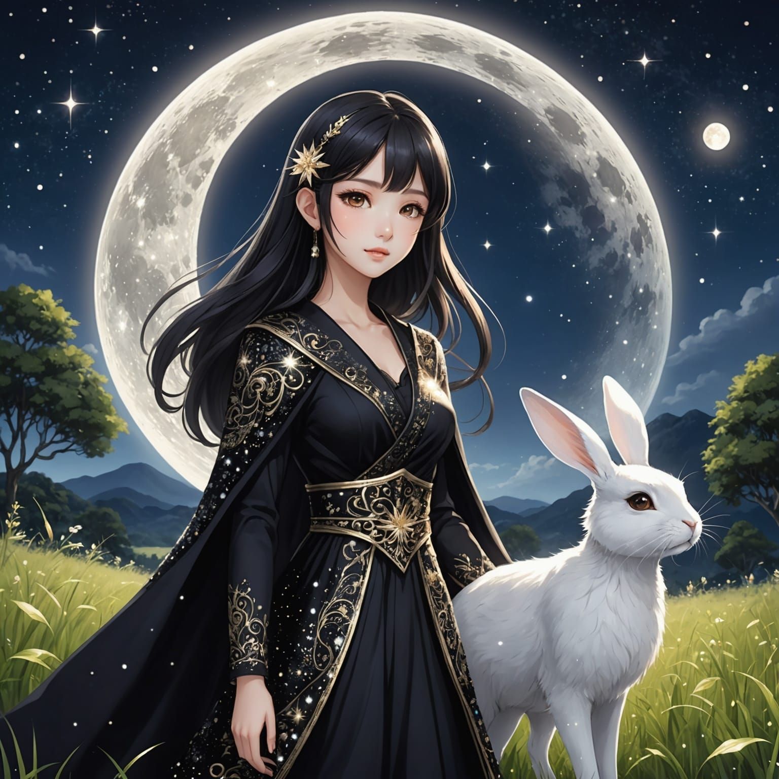 Thai Harengon in Starry Anime Style