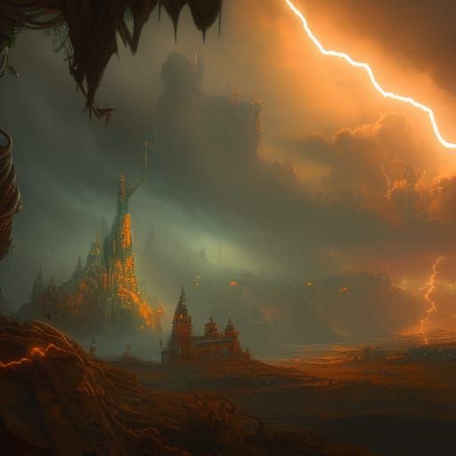 Fantastical Lightning Chickcharney Concept Art