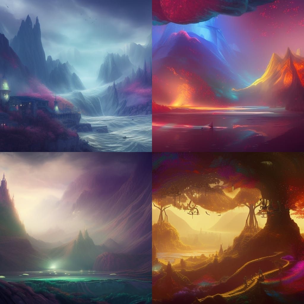 Fantastical Matte Painting with Intricate Details