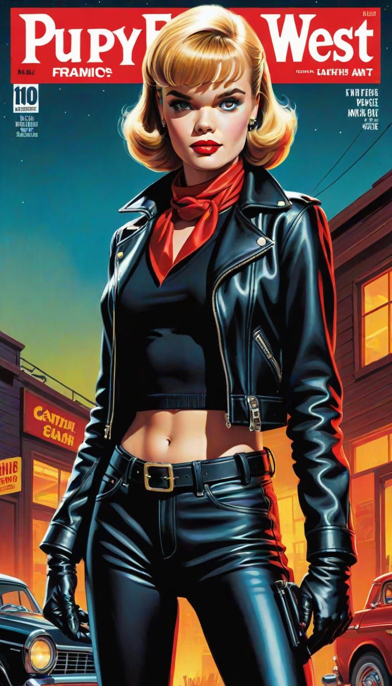 Anne Francis as Honey West in Pulp Magazine Style