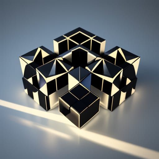 Vibrant Cubes in Futuristic Space