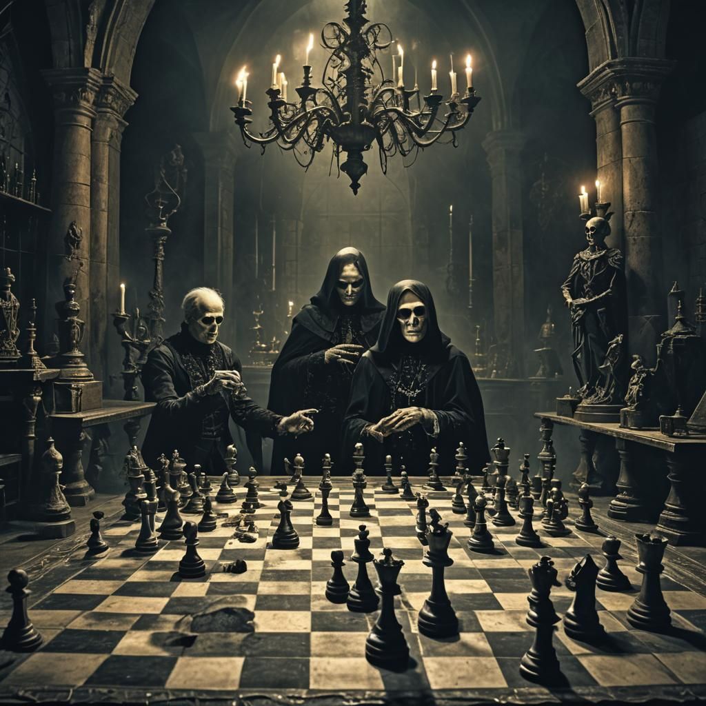 Death and a Dying Man Play Chess