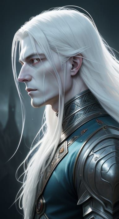 Ethereal Elric of Melniboné: A Haunting Portrait