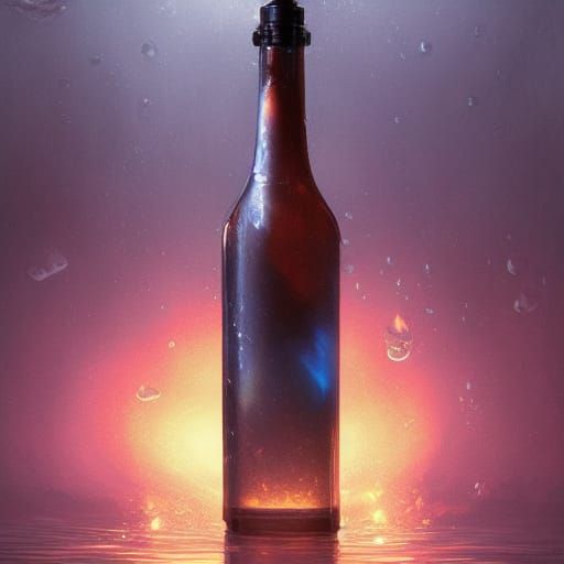 Bottle in Water: Dark Fantasy Splash Screen