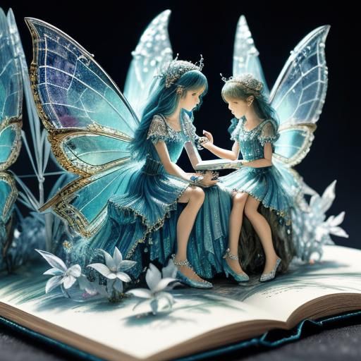 Crystal Fairies in Detailed Magical Pop-Up Book