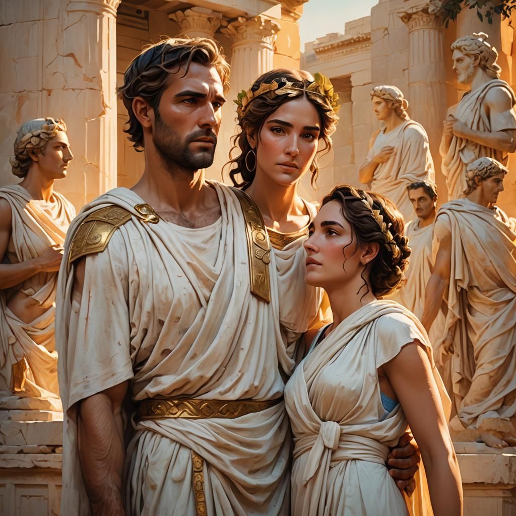 Ancient Greek Goddess Portrait in Hyperrealistic Style