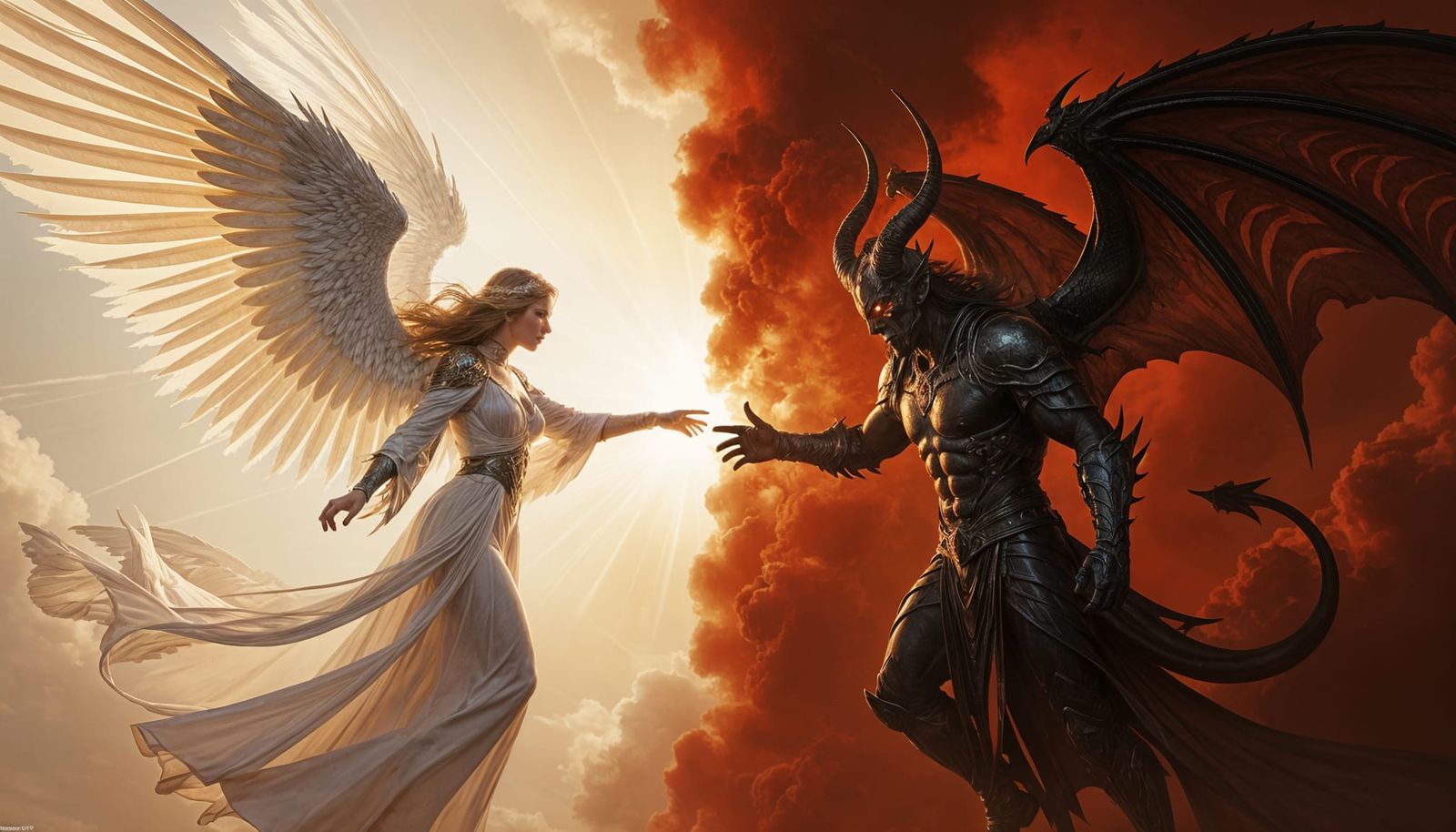 Angelic Radiance Versus Demonic Darkness