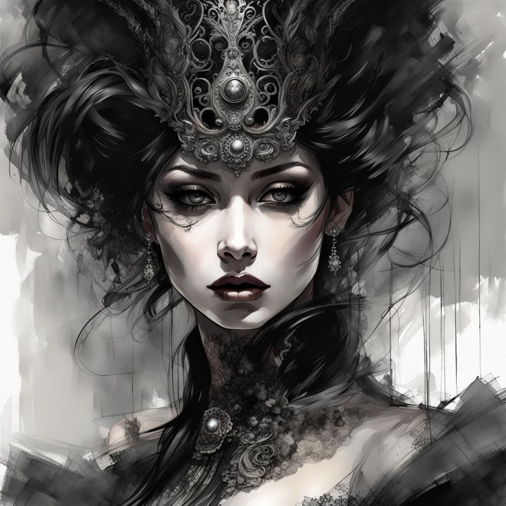 Attractive Ghost in Corset: Digital Art Masterpiece