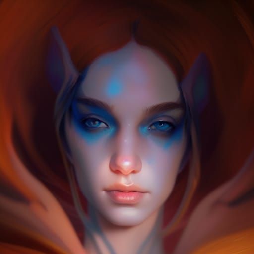 Dragoness Portrait in Hyperdetailed Splash Art Style