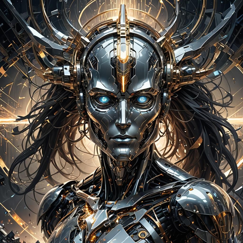 Hope Shines: Abstract Digital Art of Good vs Evil