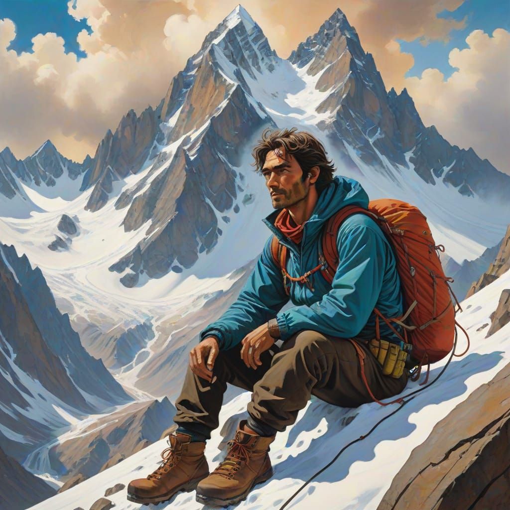 Mountain Climber's Alpine Oasis