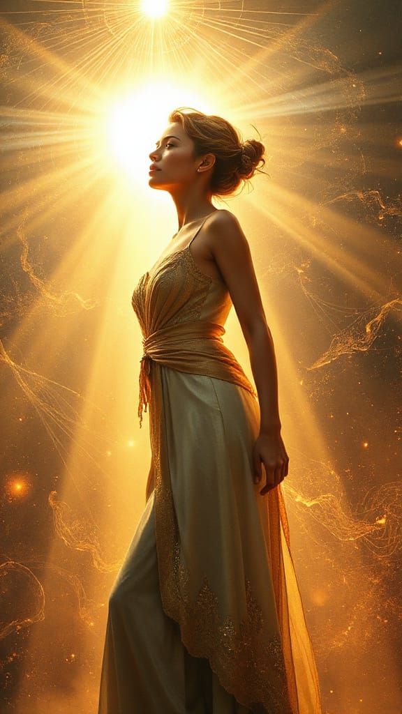Radiant Goddess in Cosmic Light