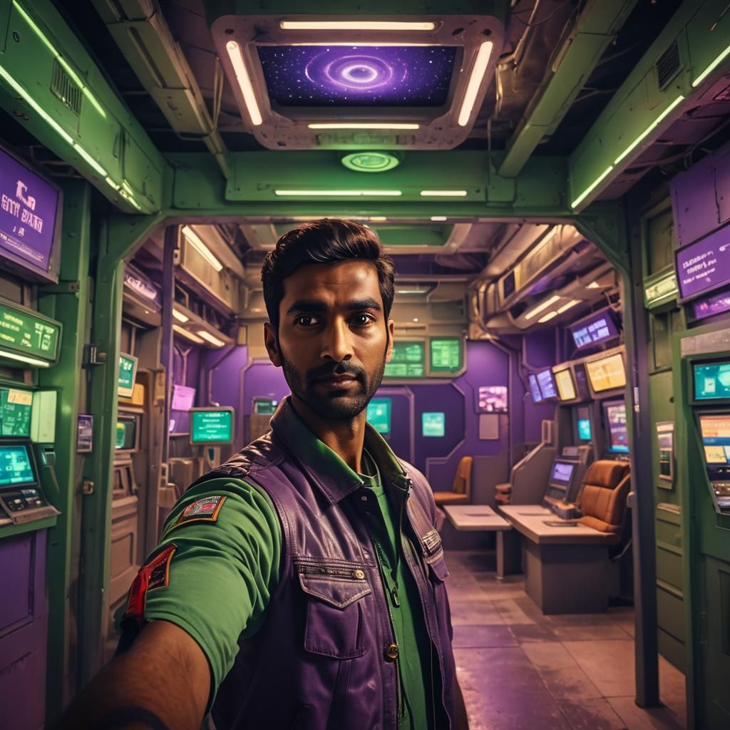 Selfie at Area 51 in Fantasy Concept Art Style