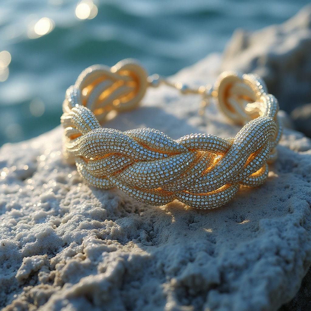 Bedazzled Bracelet Washed by Ocean Waves