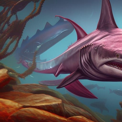 Eel Shark Hybrid in Detailed Matte Painting