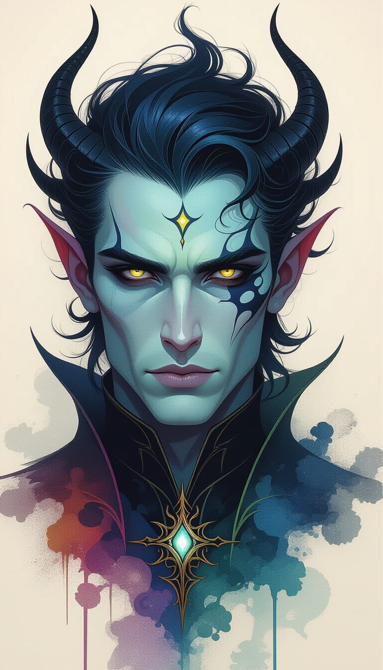 Godlike Shapeshifter Prince in Dark Fantasy Art