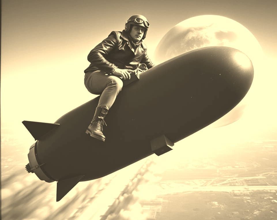 Riding the Bomb: A Surreal Cinematic Descent