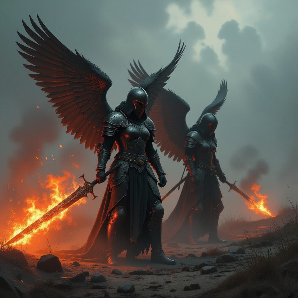 Apocalyptic Warrior Angels Deliver Fiery Vengeance