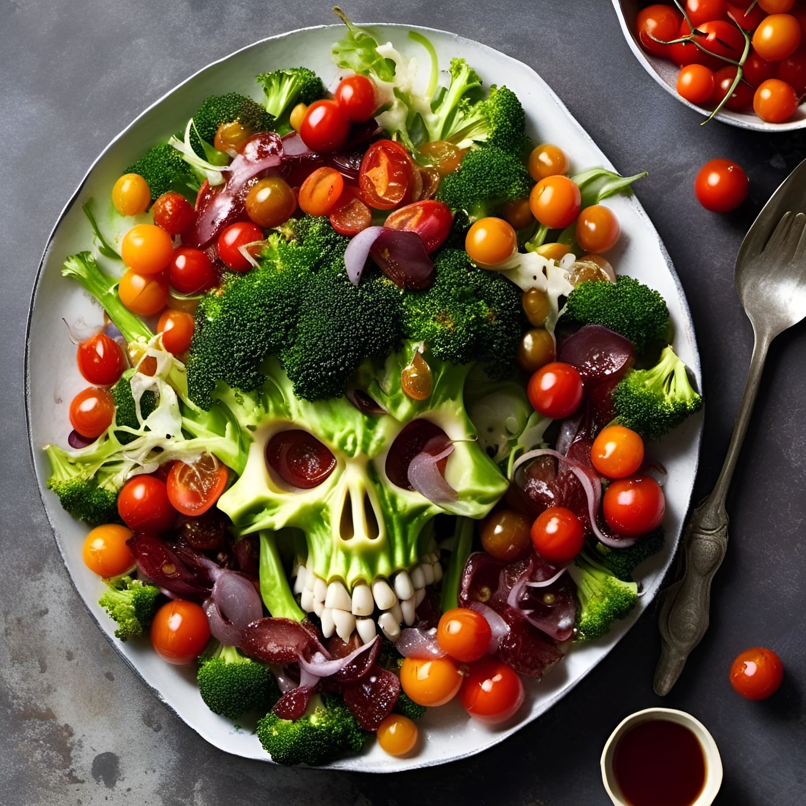 Disturbing Halloween Salad with Human Body Parts