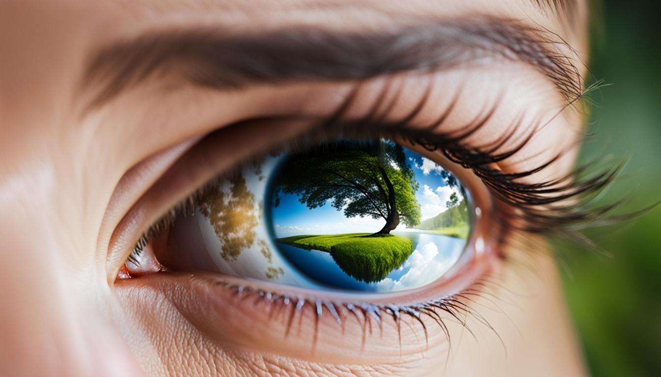 Surreal Landscape Reflected in an Eye