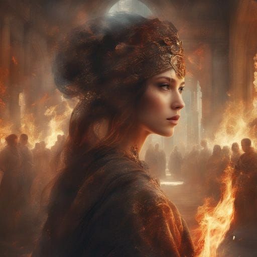 Enchanting Fire Mage Conjuring Flames