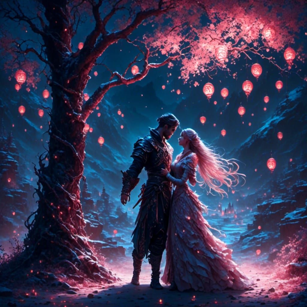 Moonlit Dance: Anime-Inspired 3D Art